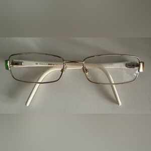 Gucci GG 1936 rectangular Eye glasses Frames Italy Designer reading white rare